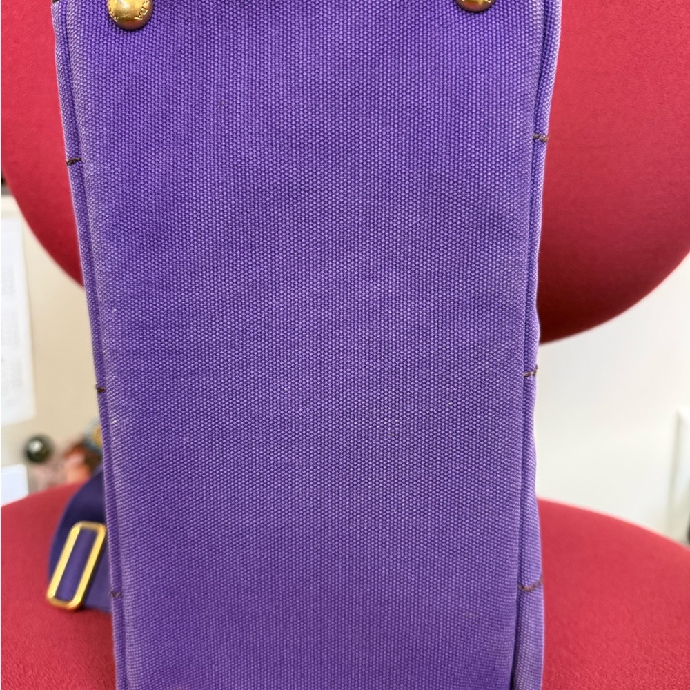 Prada Purple Canvas Tote Bag - Picture 4 of 14